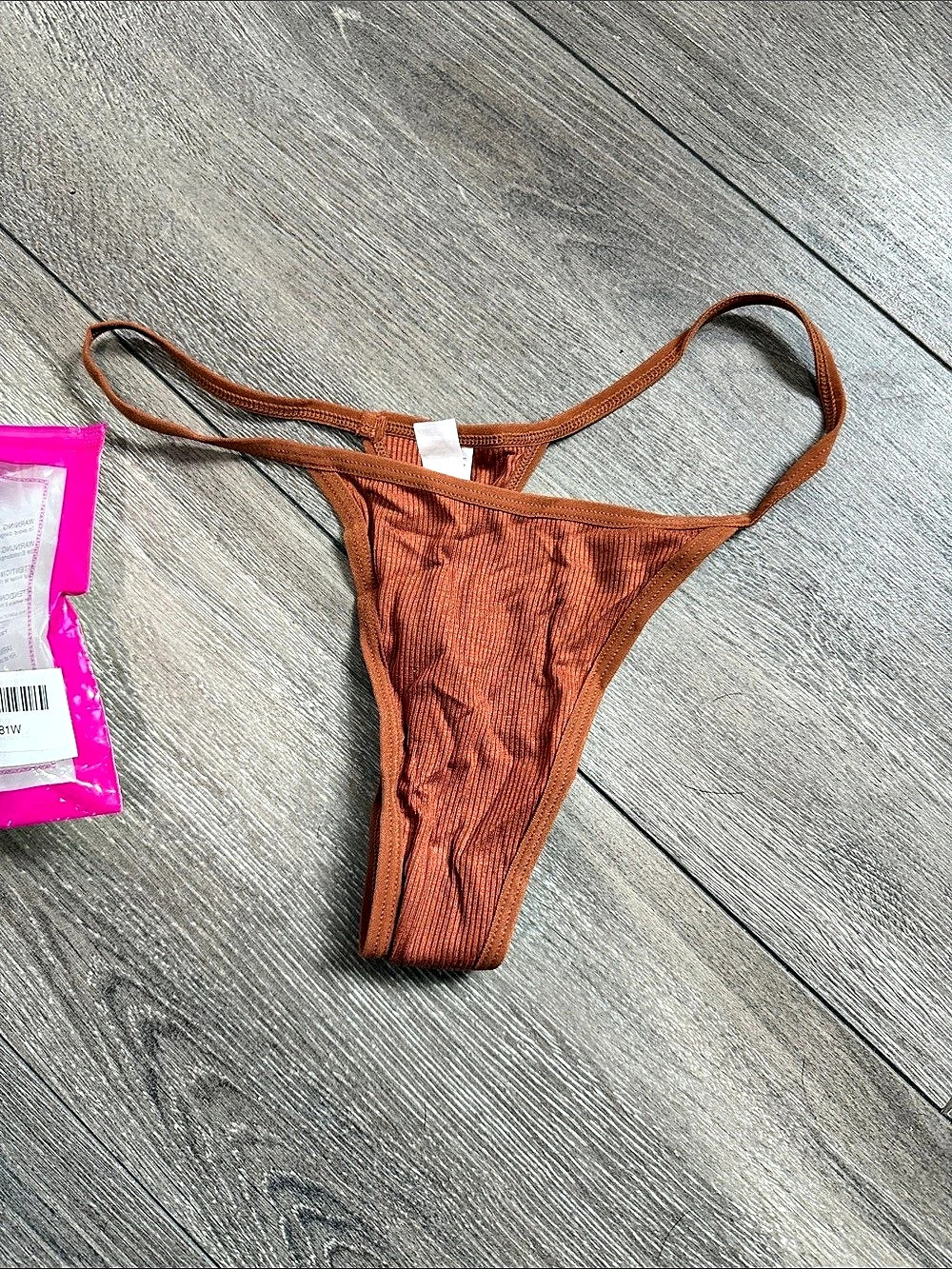 Brown Thong Size Medium NWT